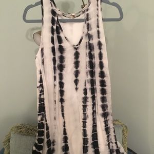 Black and white tie die dress